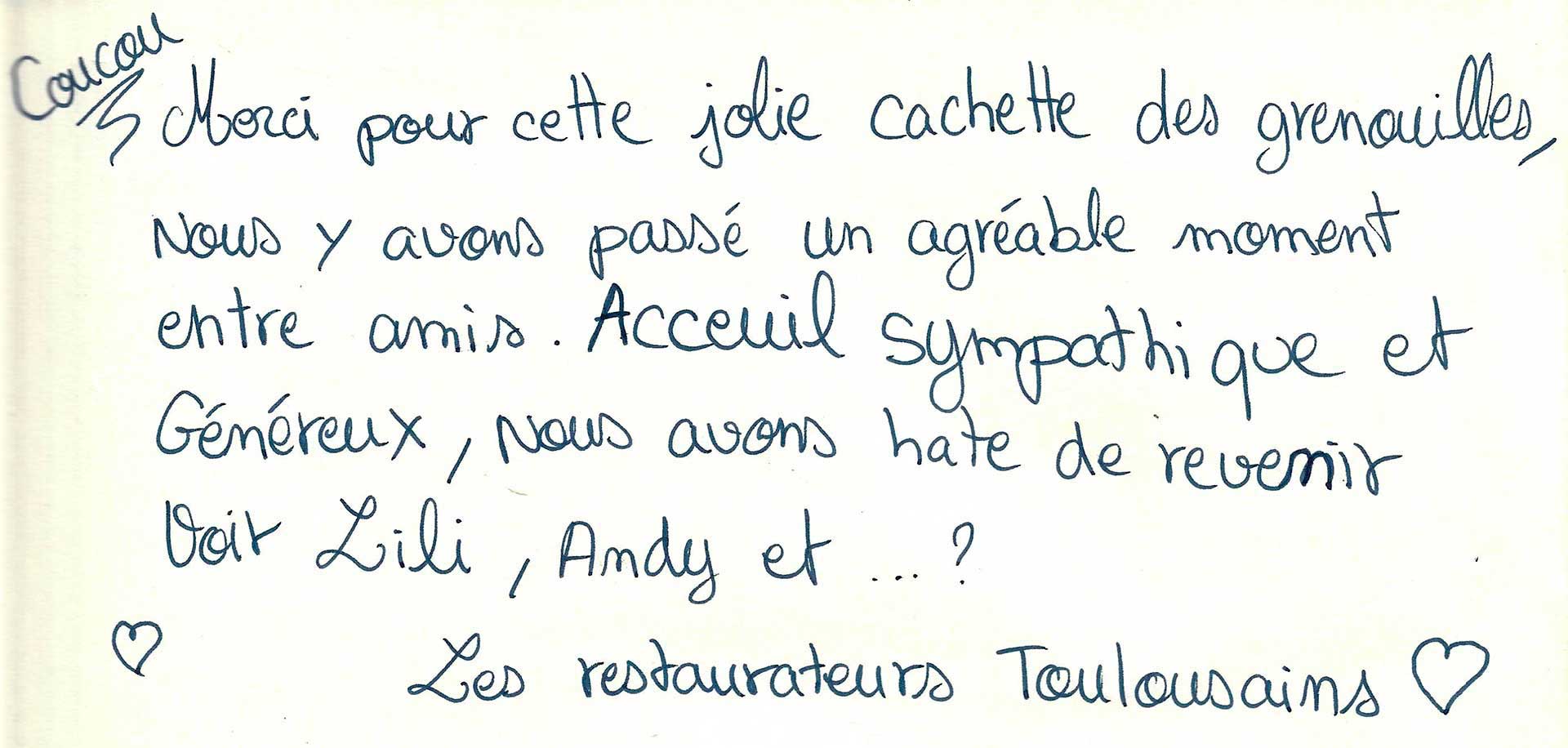 Guestbook image gite ariege